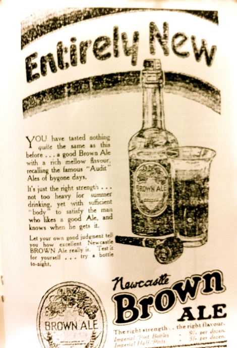 Newcastle Brown Ale 1927 advert